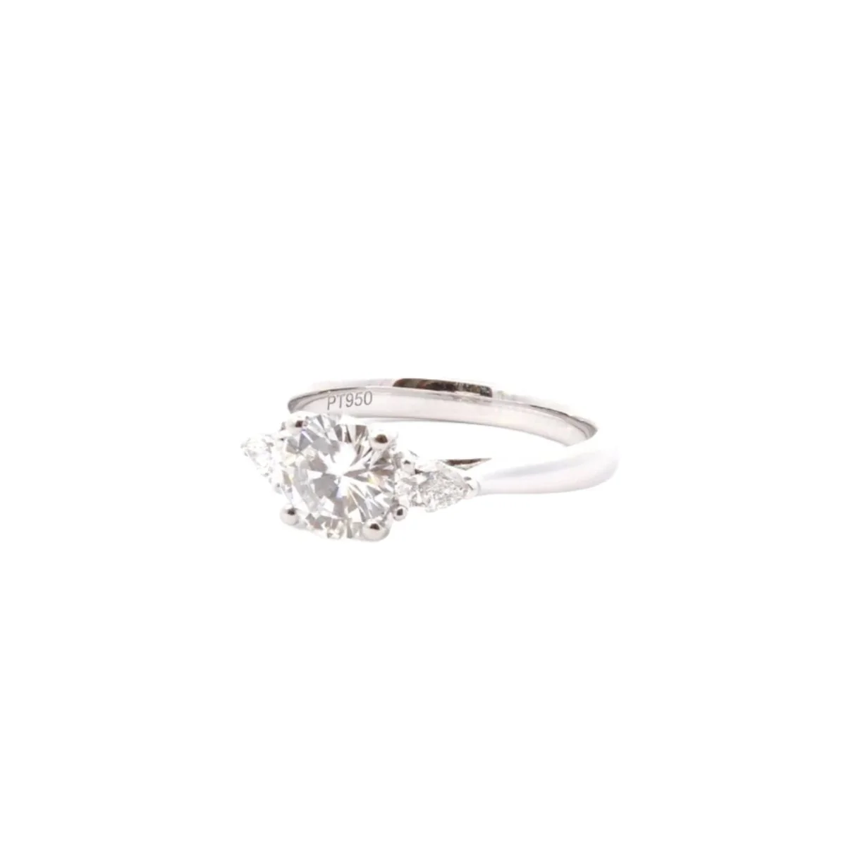 Bague Trilogie en platine et diamants - Image 2