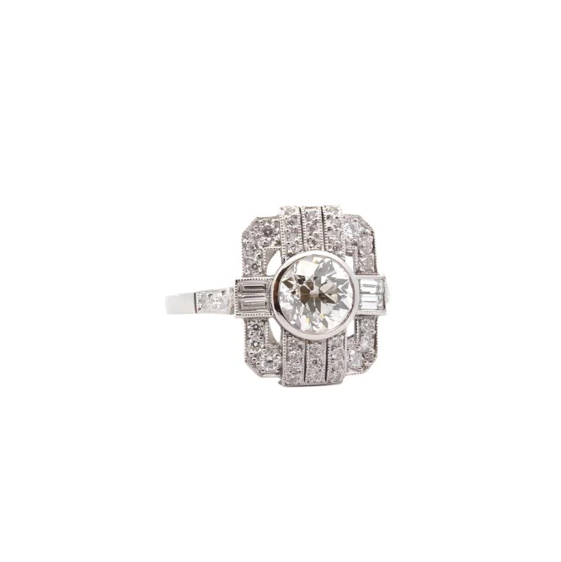 Bague en platine et diamants - Image 2
