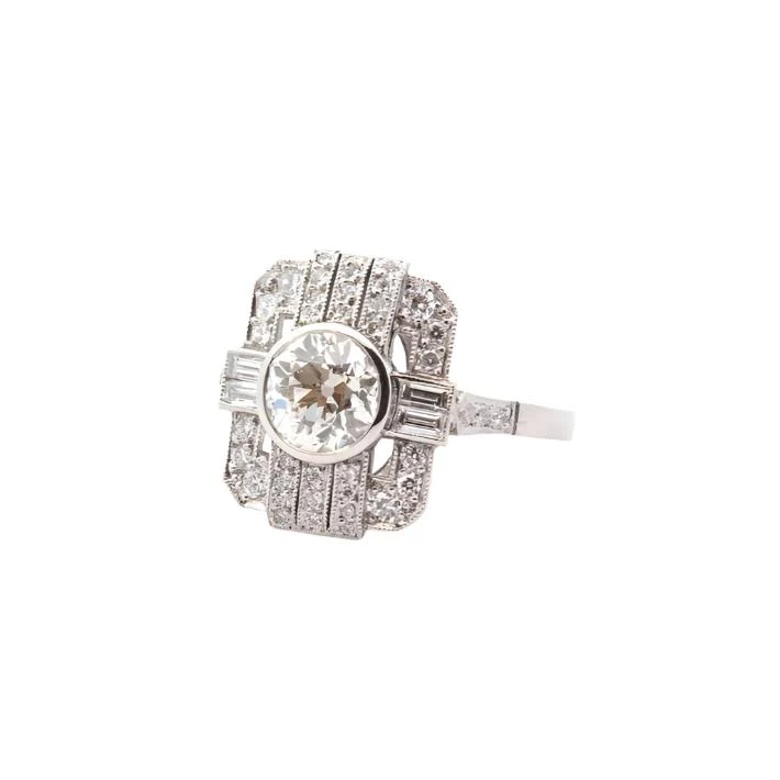 Bague en platine et diamants - Image 4