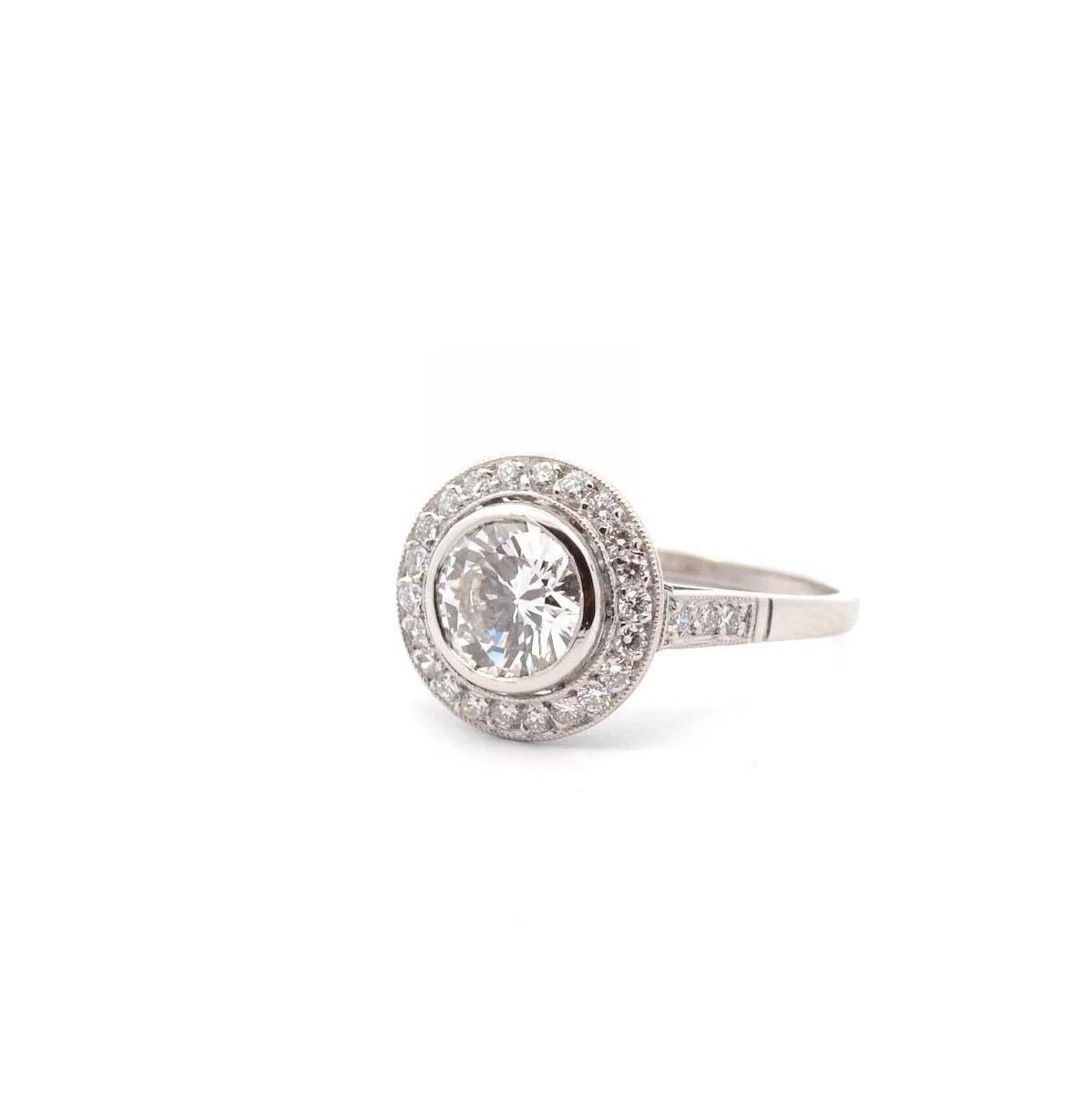 Bague en platine et diamants - Image 2