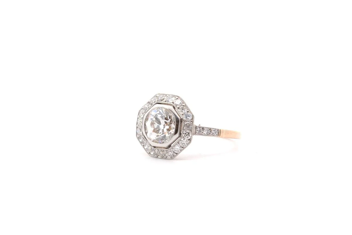 Bague Diamant J/P1 en Or 18k et Platine