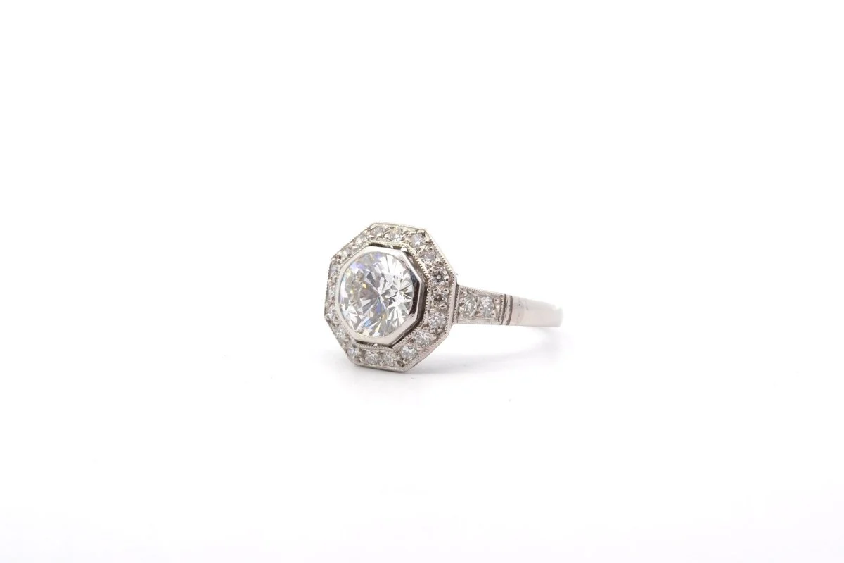 Bague Diamant I/VS1 en platine - Image 3