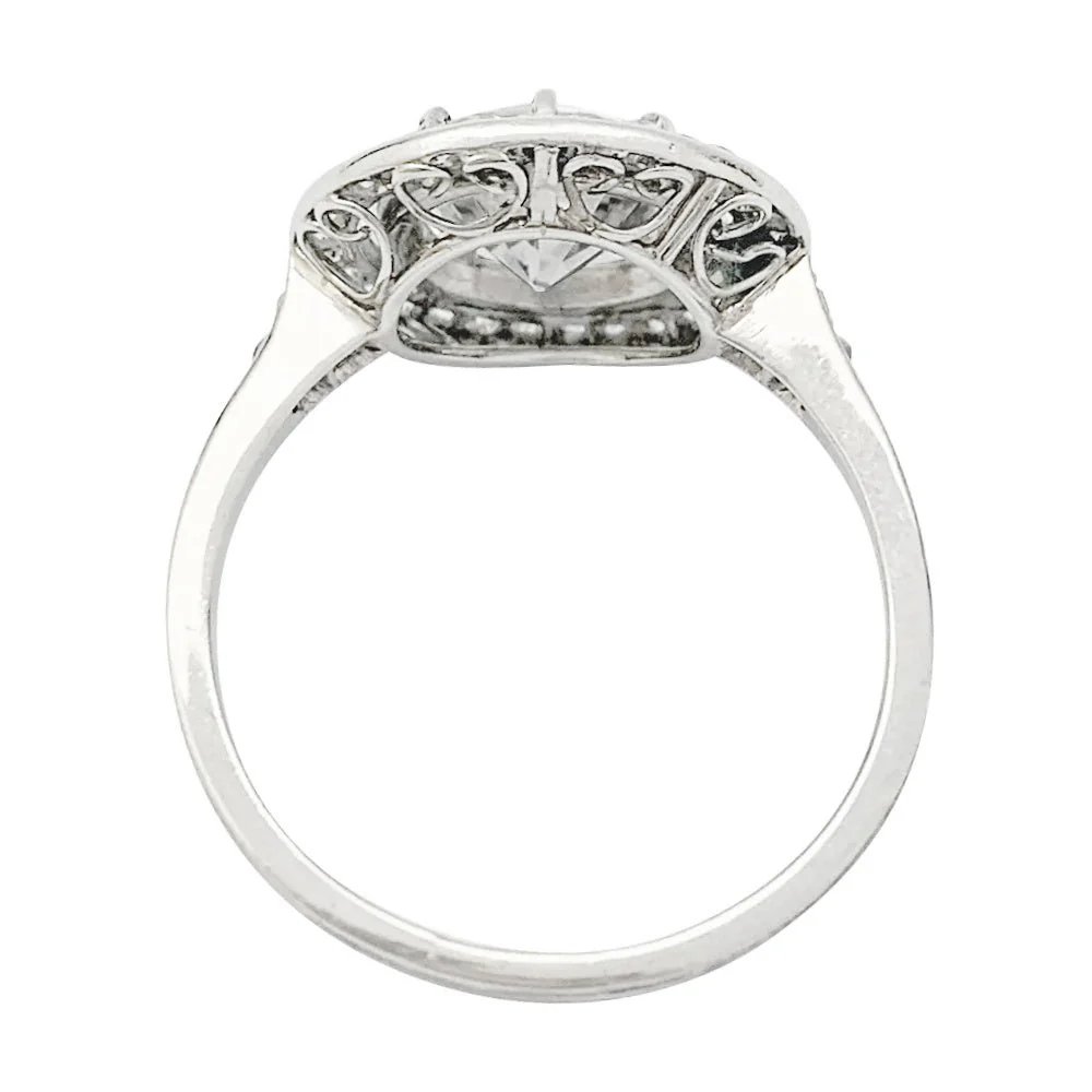 Bague diamant 1,77 cts à entourage, platine - Image 10