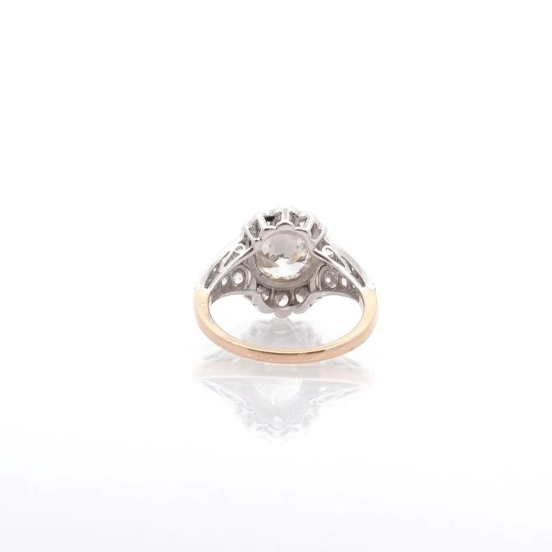 Bague diamant 1,77 cts J/VS2 en or 18k et platine - Image 3
