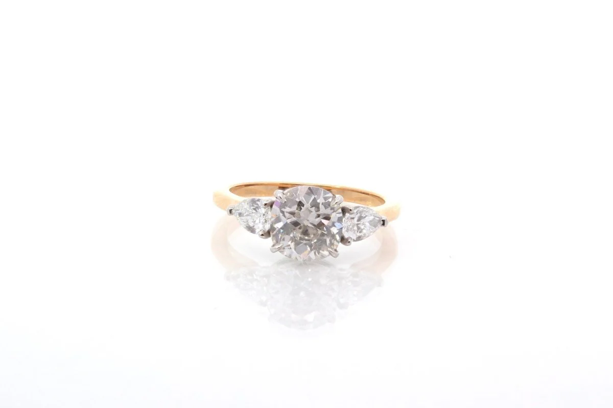 Bague diamant 1,88 cts H/SI2 en or et platine - Image 2