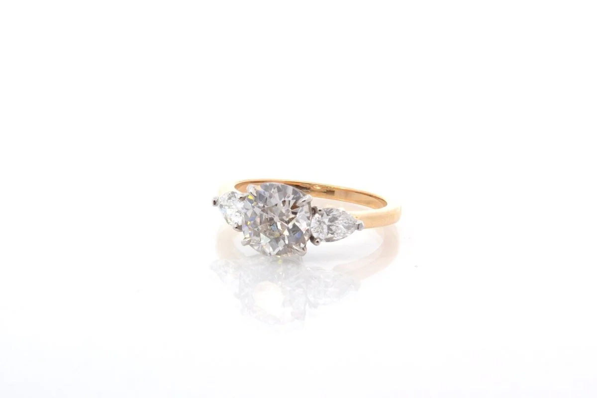 Bague diamant 1,88 cts H/SI2 en or et platine - Image 3