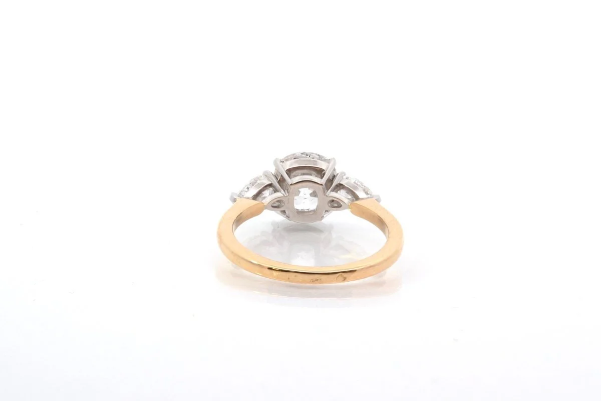 Bague diamant 1,88 cts H/SI2 en or et platine - Image 5