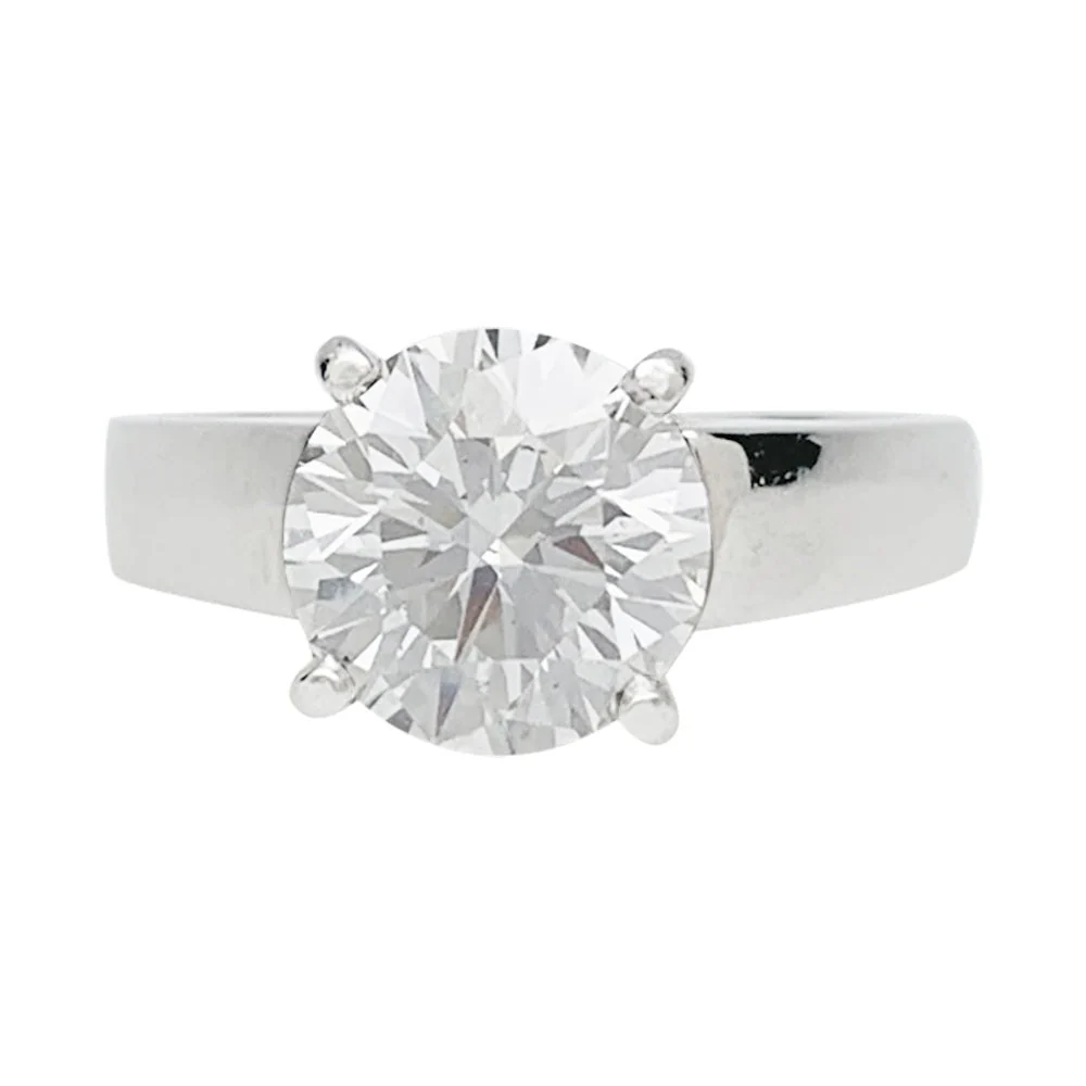Bague diamant 2,01 carats, en or platine