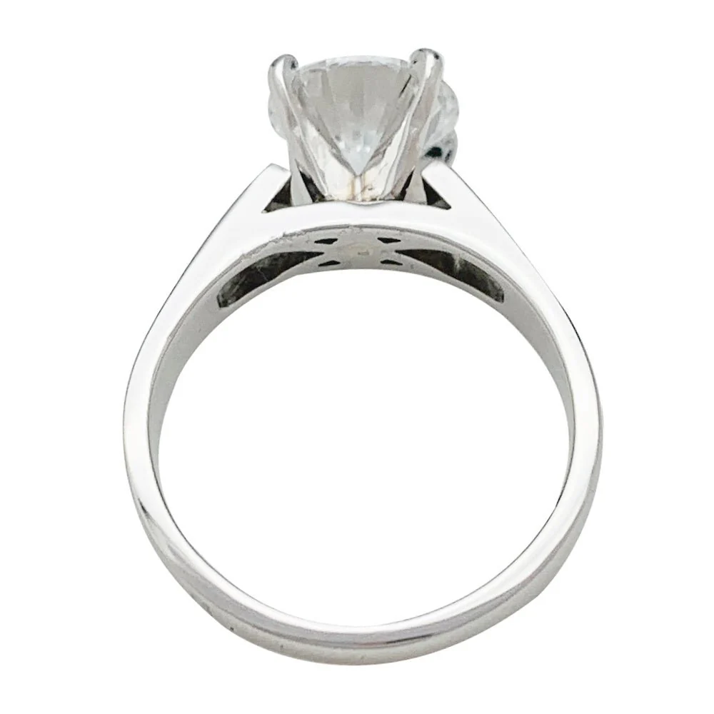 Bague diamant 2,01 carats, en or platine - Image 6