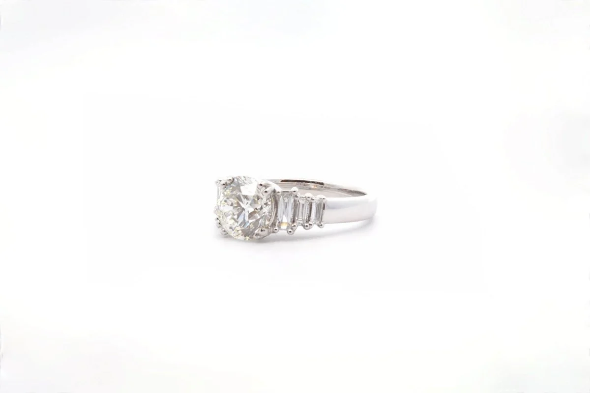 Bague Diamant I/SI1 en Platine - Image 3