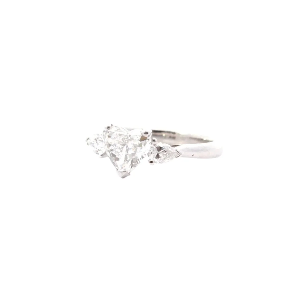 Bague Trilogie en platine et diamants - Image 2