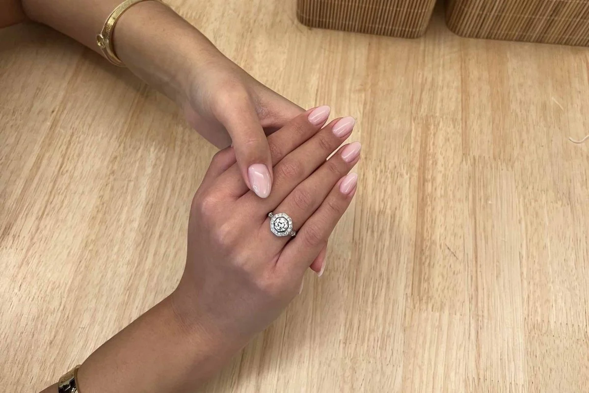 Bague diamant en platine - Image 2