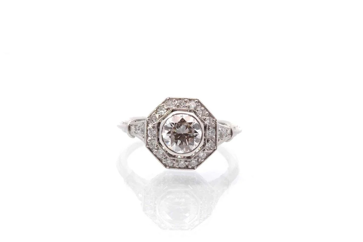 Bague diamant en platine - Image 3
