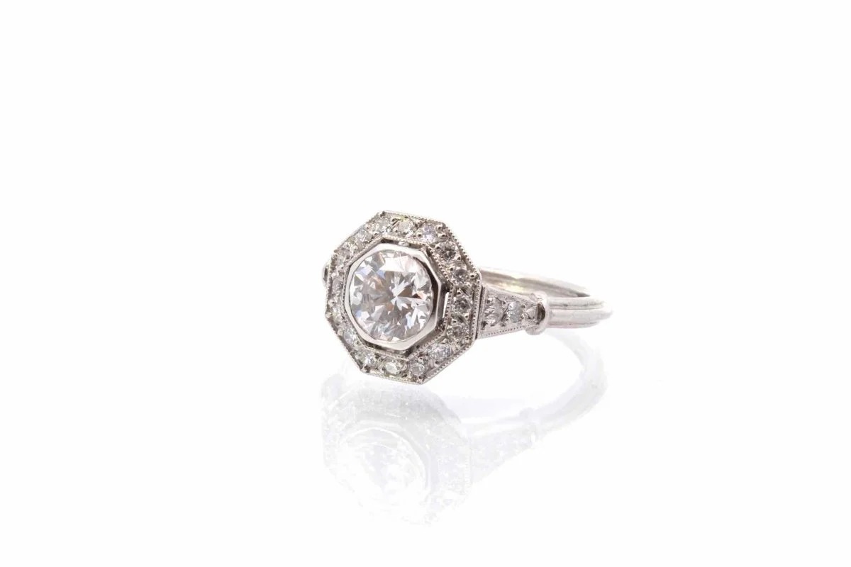 Bague diamant en platine - Image 4