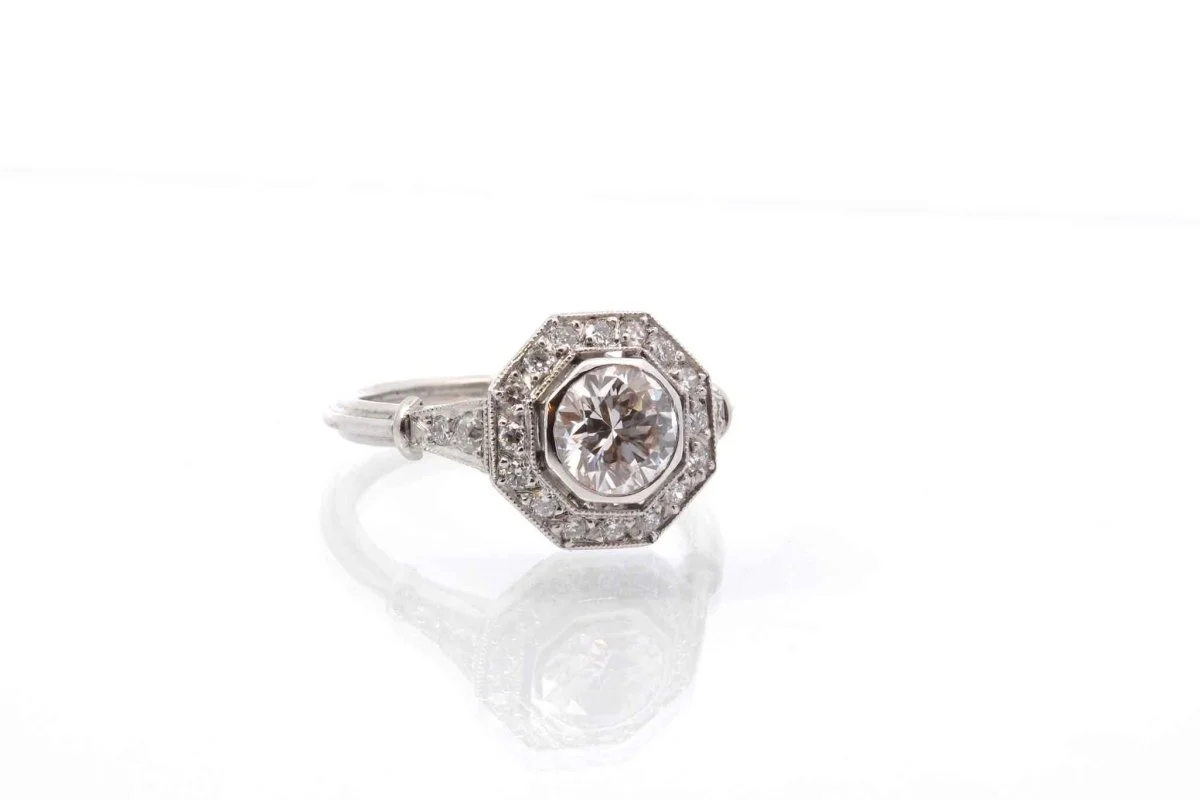 Bague diamant en platine - Image 5