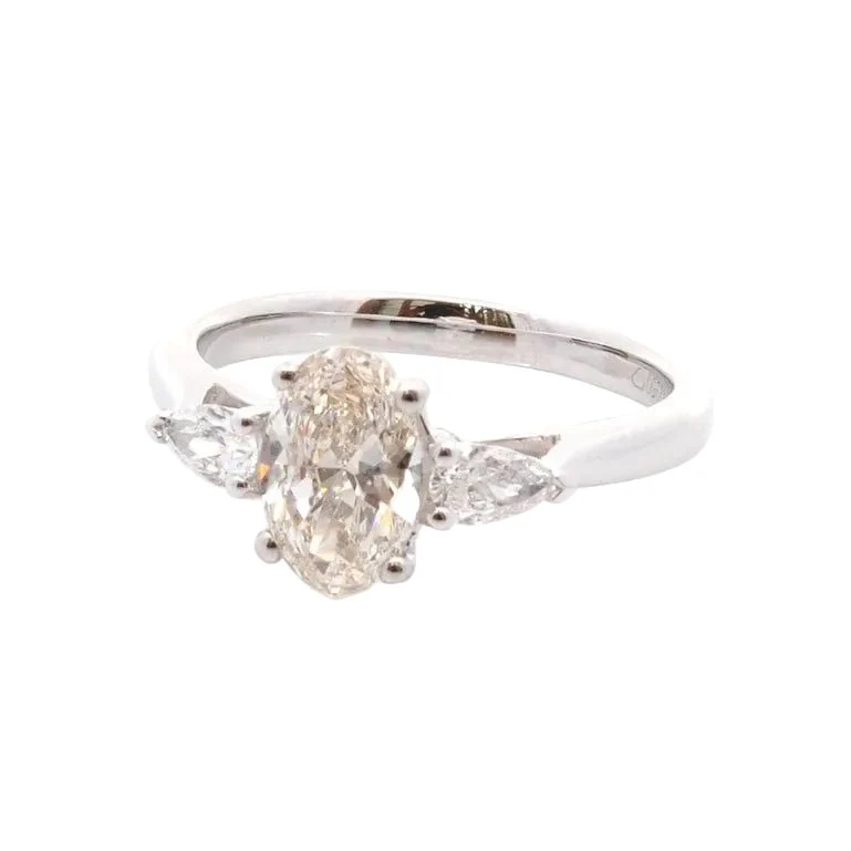 Bague Trilogie en platine et diamants - Image 3