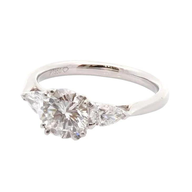 Bague Trilogie en platine et diamants - Image 3