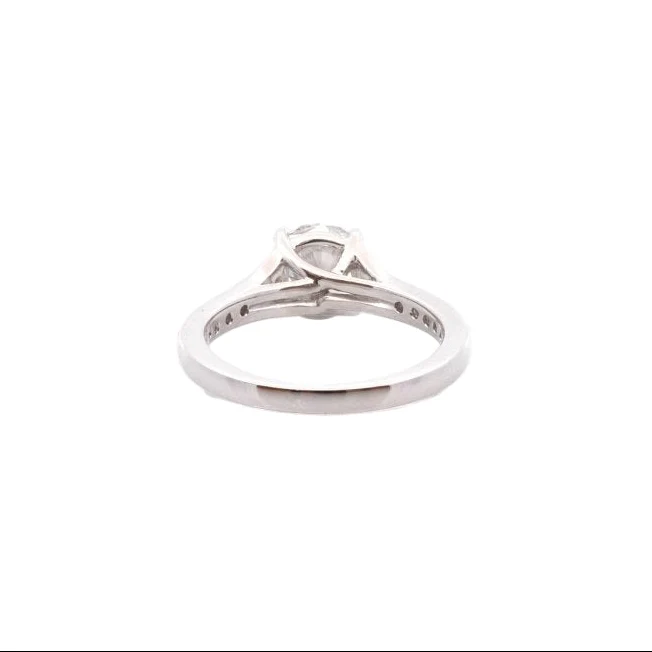 Bague solitaire en platine et diamants en platine - Image 4
