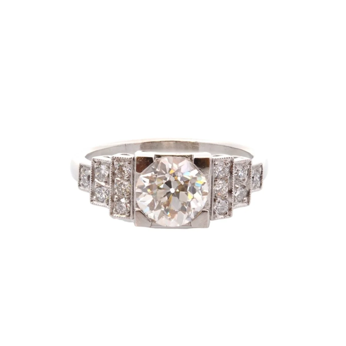Bague en platine et diamants