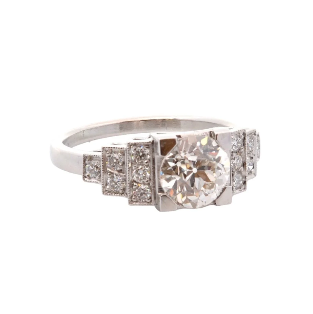 Bague en platine et diamants - Image 4