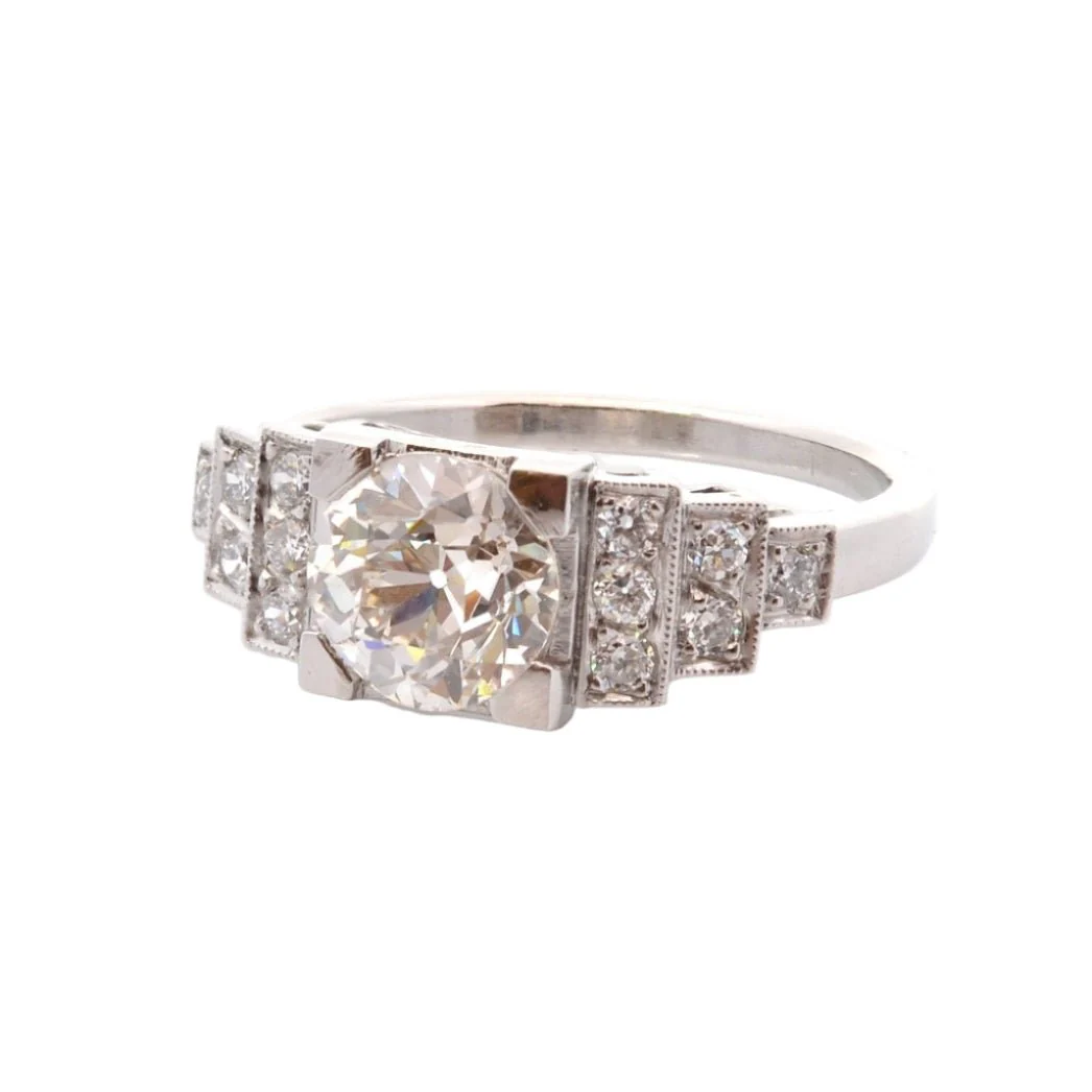 Bague en platine et diamants - Image 5