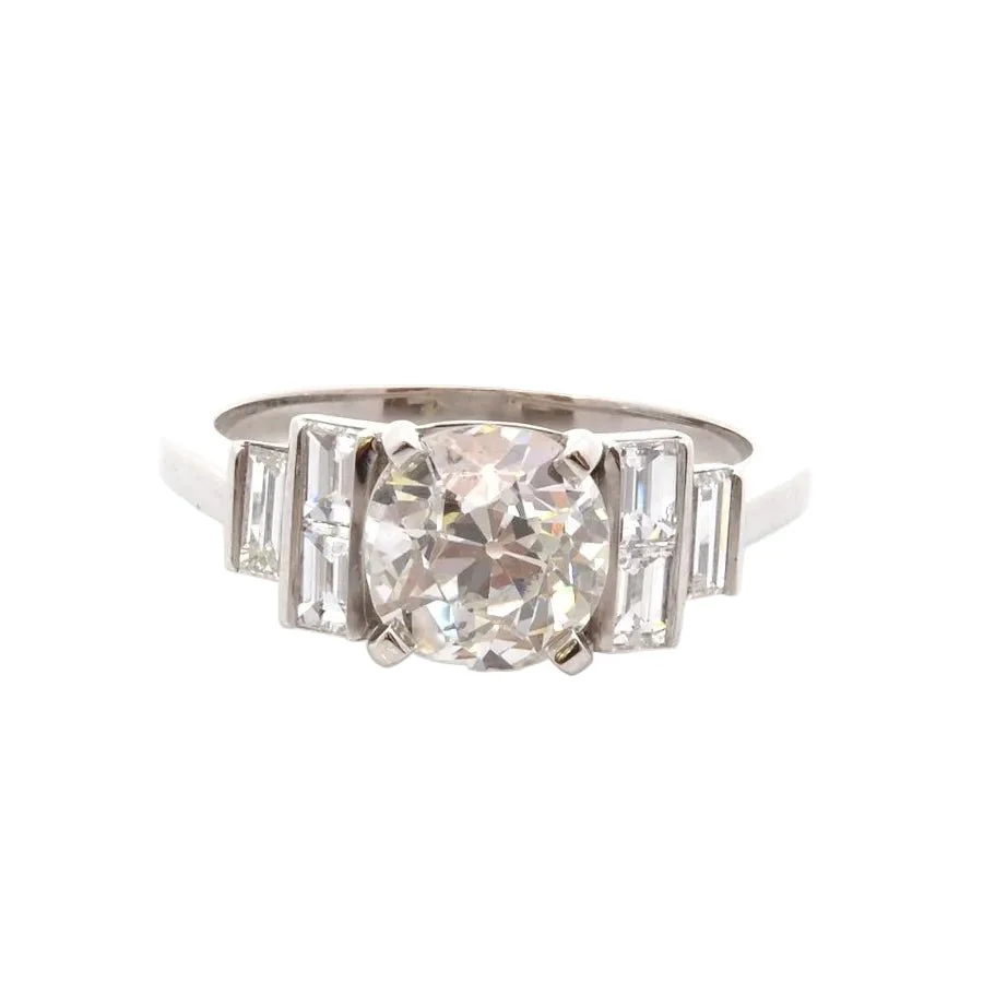 Bague en platine et diamants