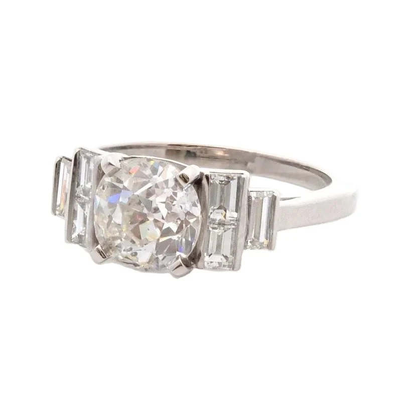Bague en platine et diamants - Image 2