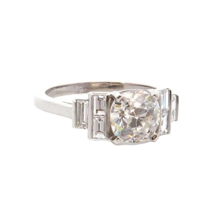 Bague en platine et diamants - Image 4