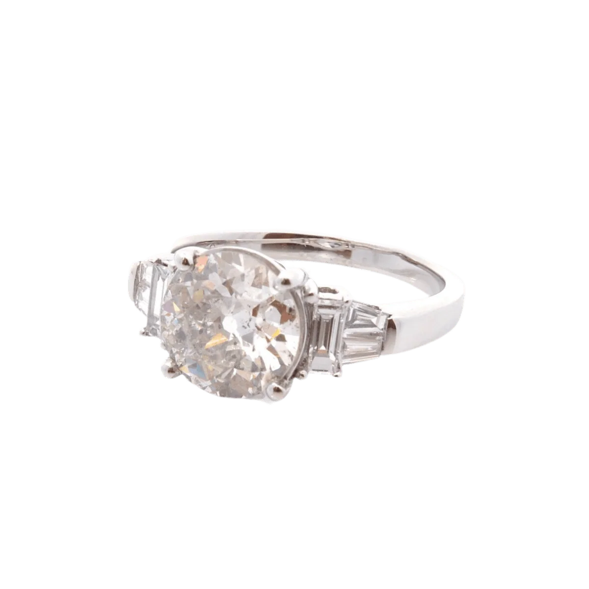  Bague Solitaire en or blanc et diamants - Image 3