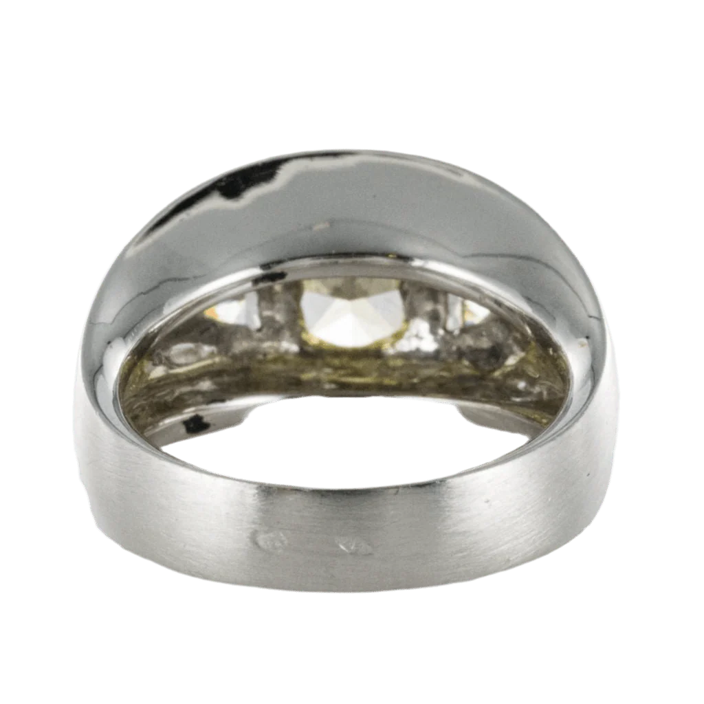 Bague Jonc en or blanc et diamants - Image 4