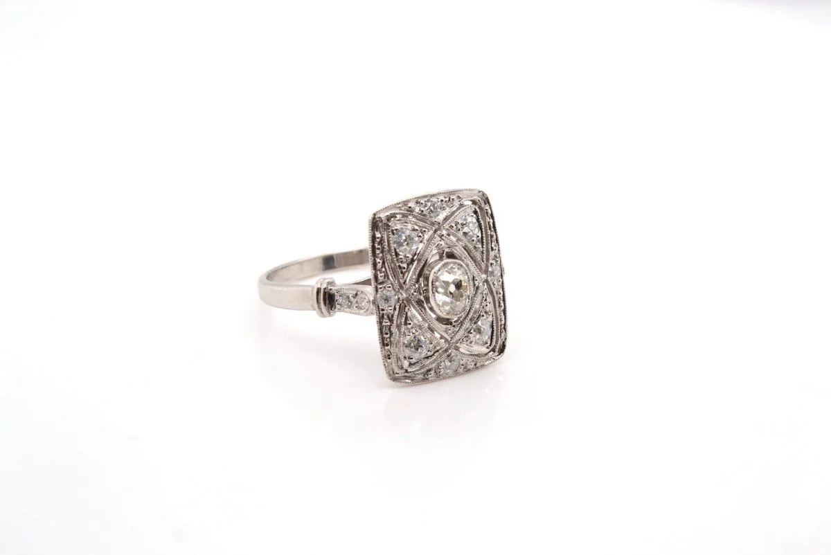 Bague diamants de style Art Déco - Image 4