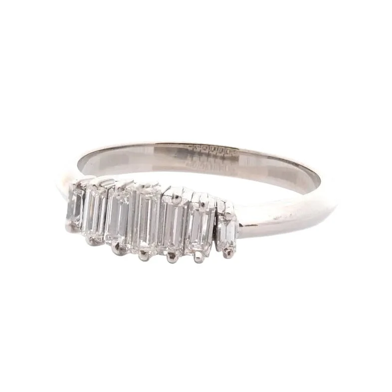 Bague Jarretière en platine et diamants - Image 3