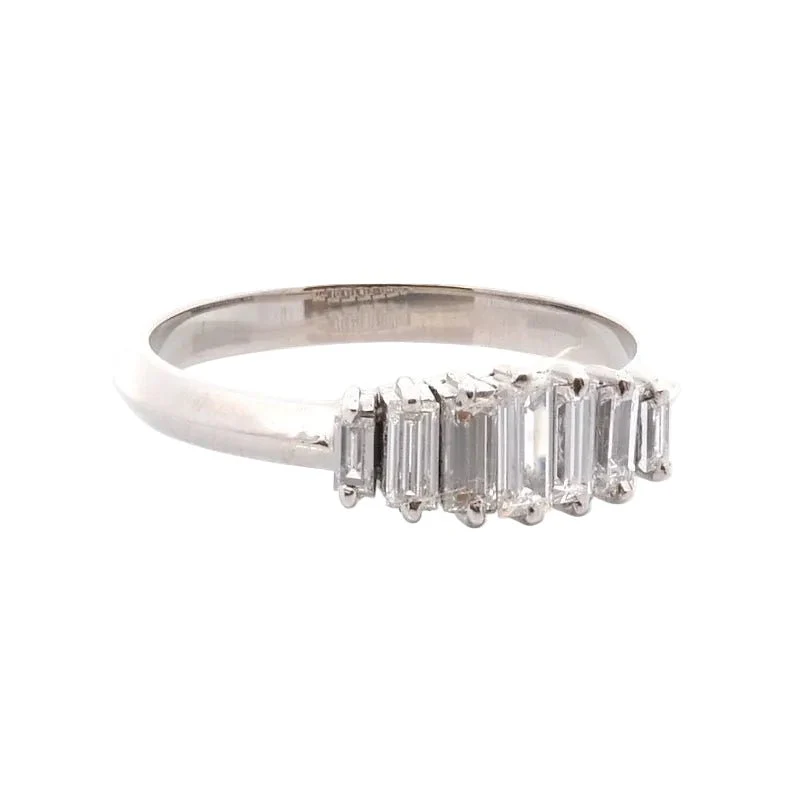 Bague Jarretière en platine et diamants - Image 5