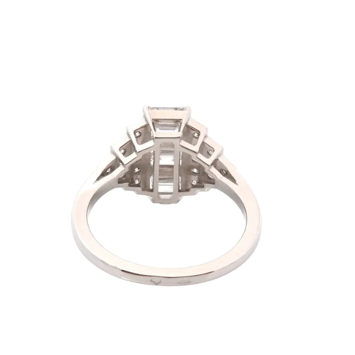 Bague Trilogie en platine et diamants - Image 3