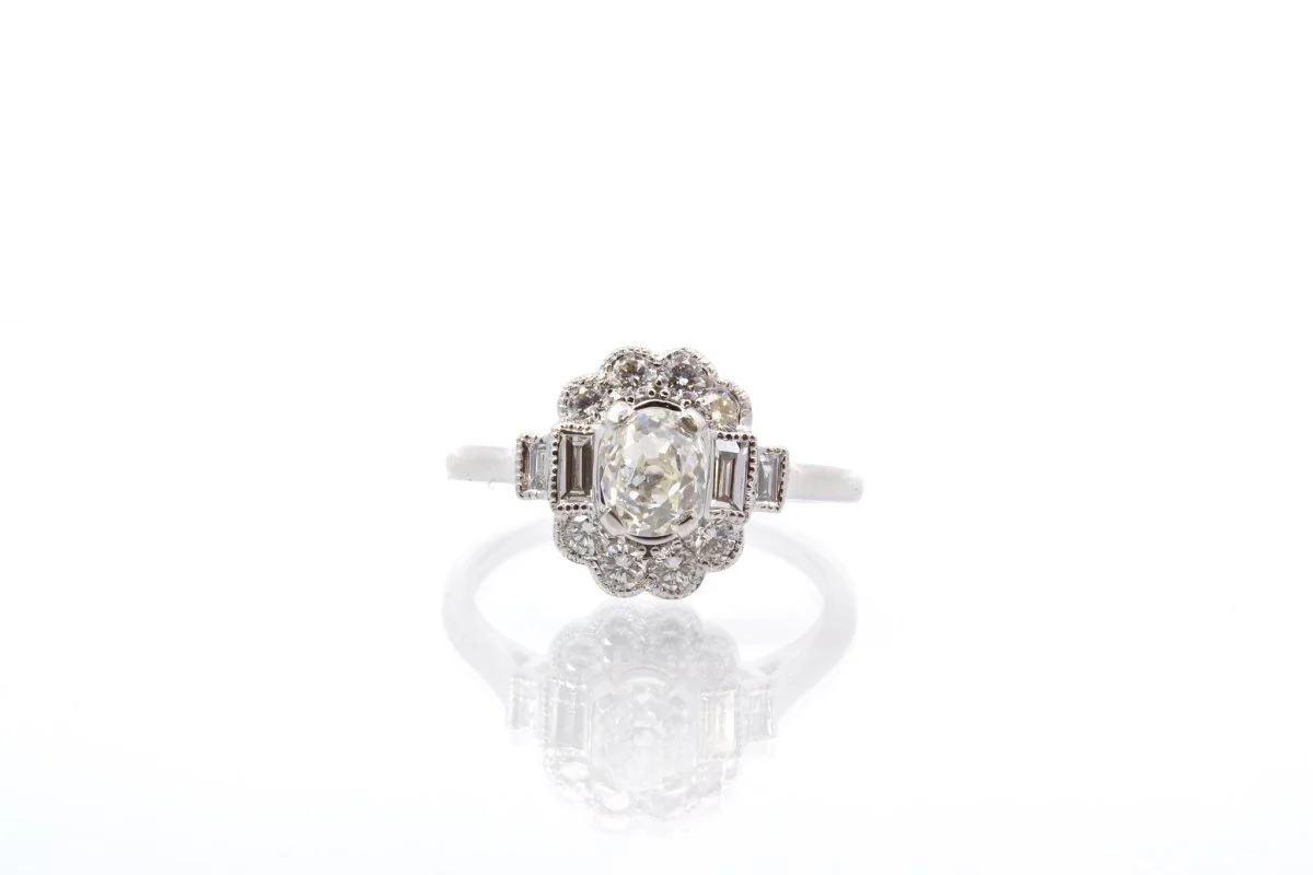 Bague diamants en or blanc 18k - Image 2