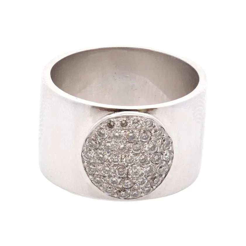 Bague Bandeau en or blanc et diamants