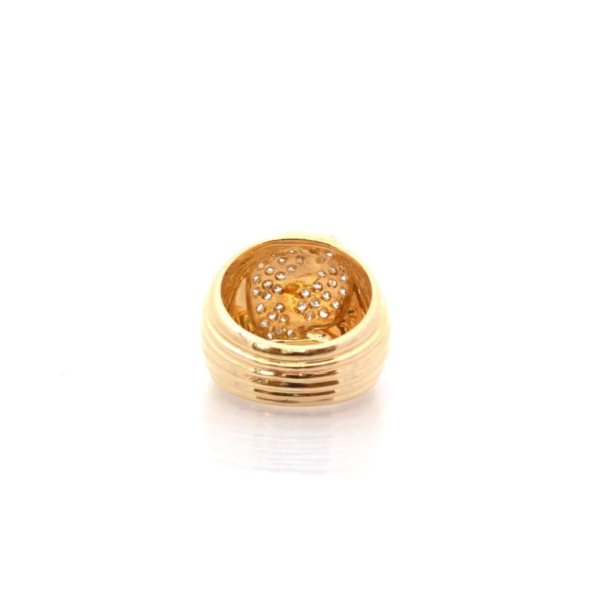 Bague en or jaune et diamants - Image 3