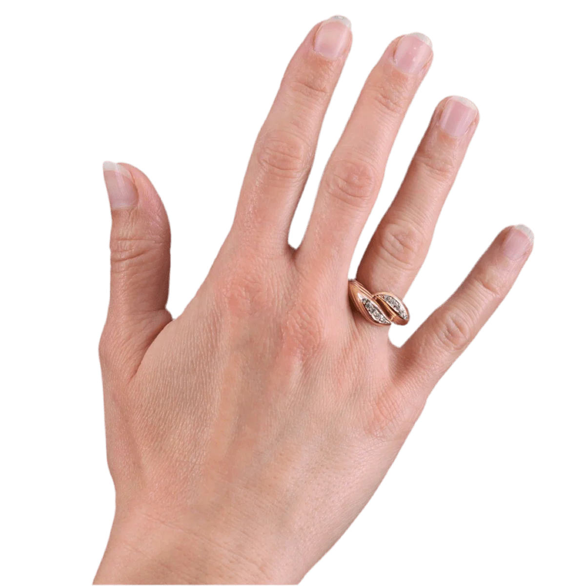 Bague Alliance en or jaune et diamants - Image 2