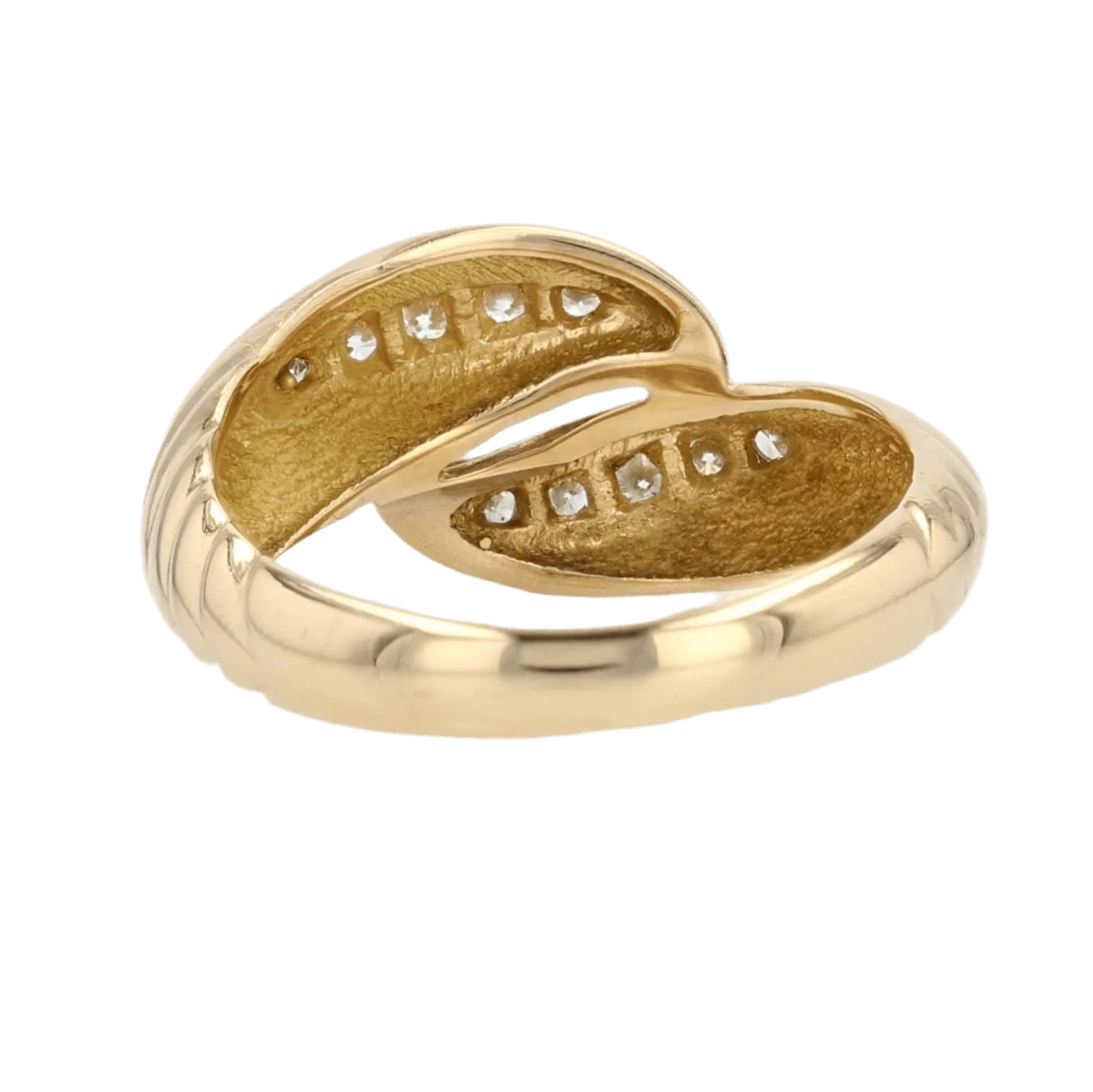 Bague Alliance en or jaune et diamants - Image 4