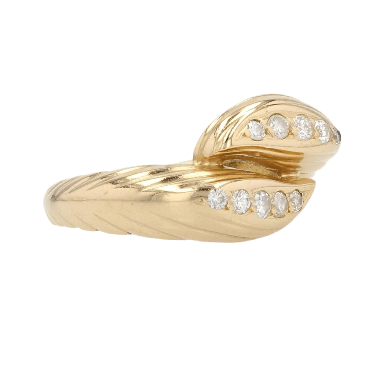 Bague Alliance en or jaune et diamants - Image 5