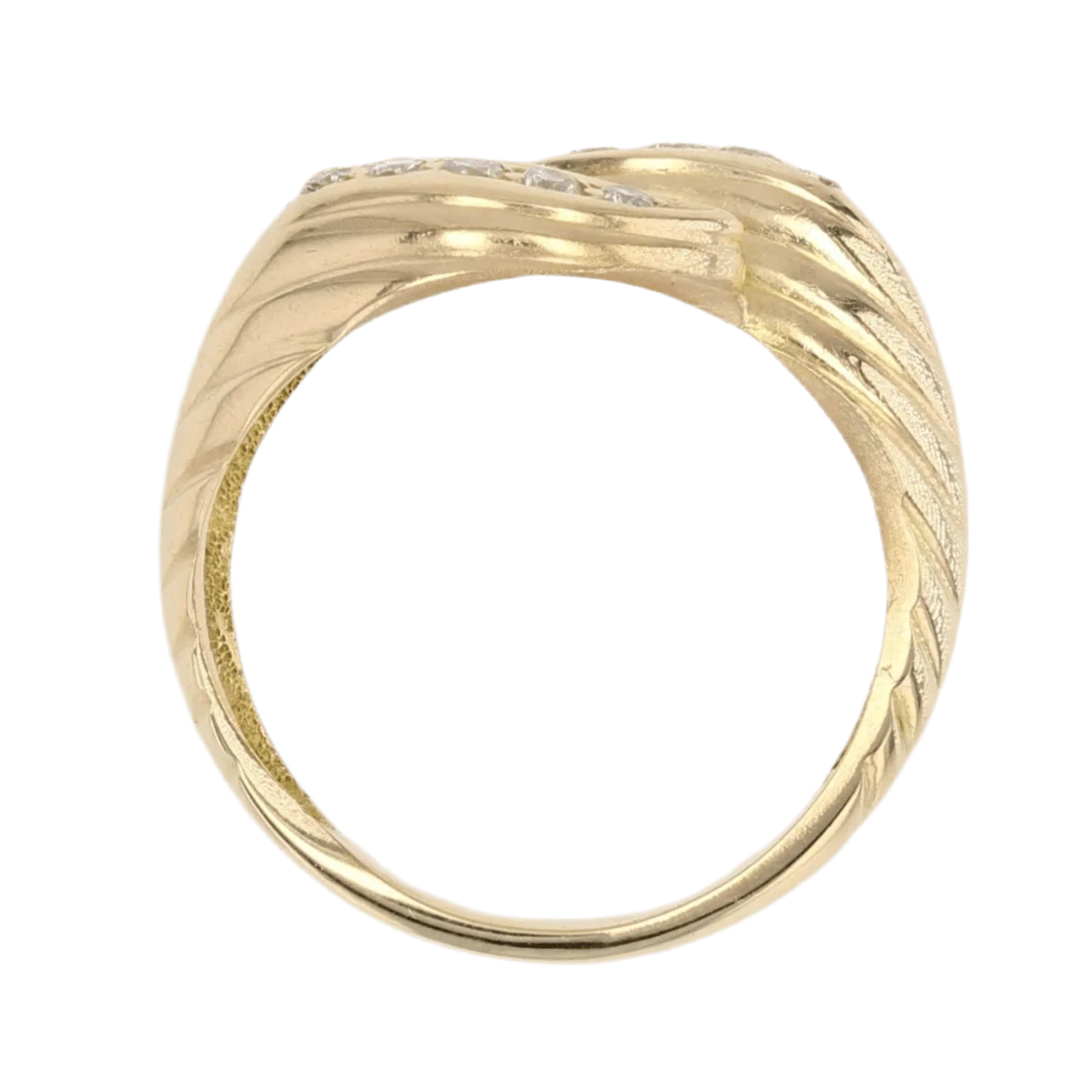 Bague Alliance en or jaune et diamants - Image 6