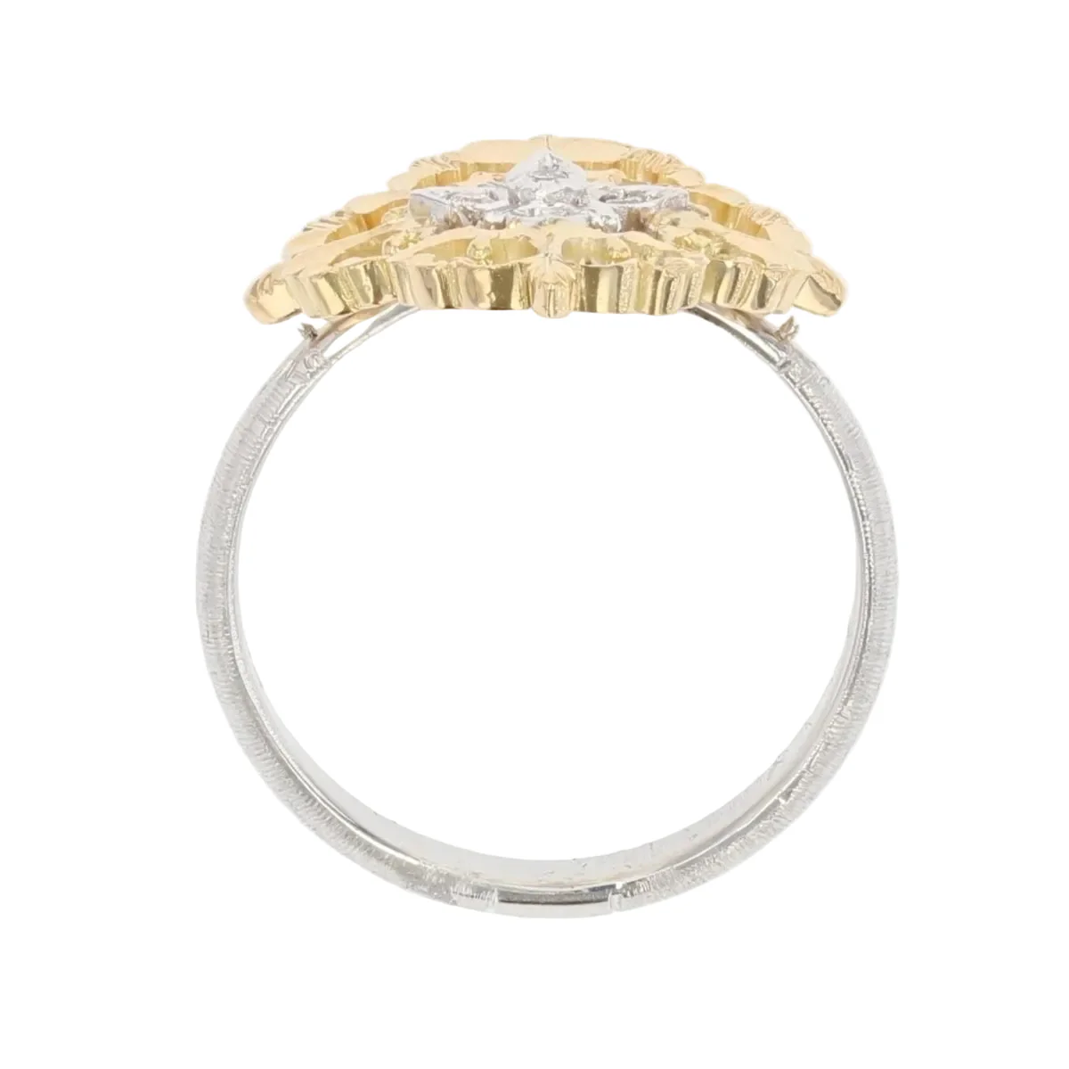Bague en or jaune, or blanc et diamants - Image 6