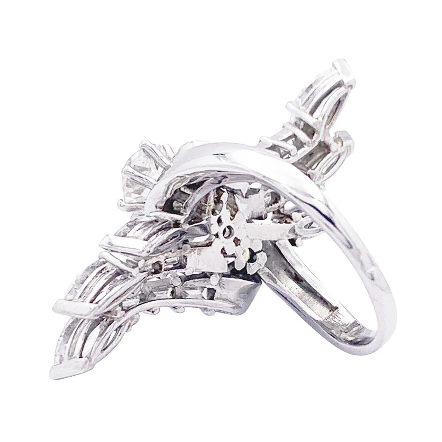 Bague en platine et diamants - Image 3