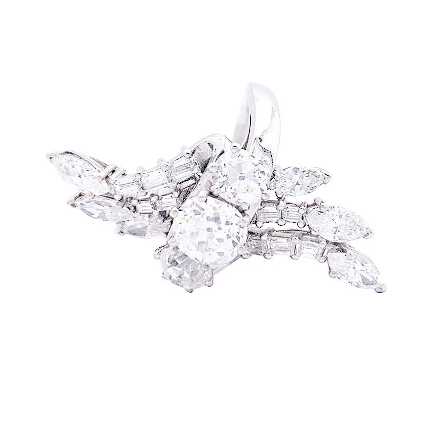 Bague en platine et diamants - Image 5