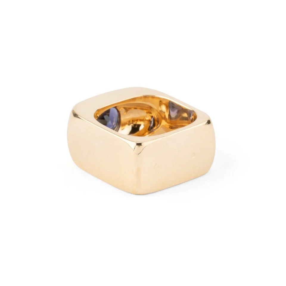 Bague DINH VAN "Margot" en or jaune et améthyste - Image 4