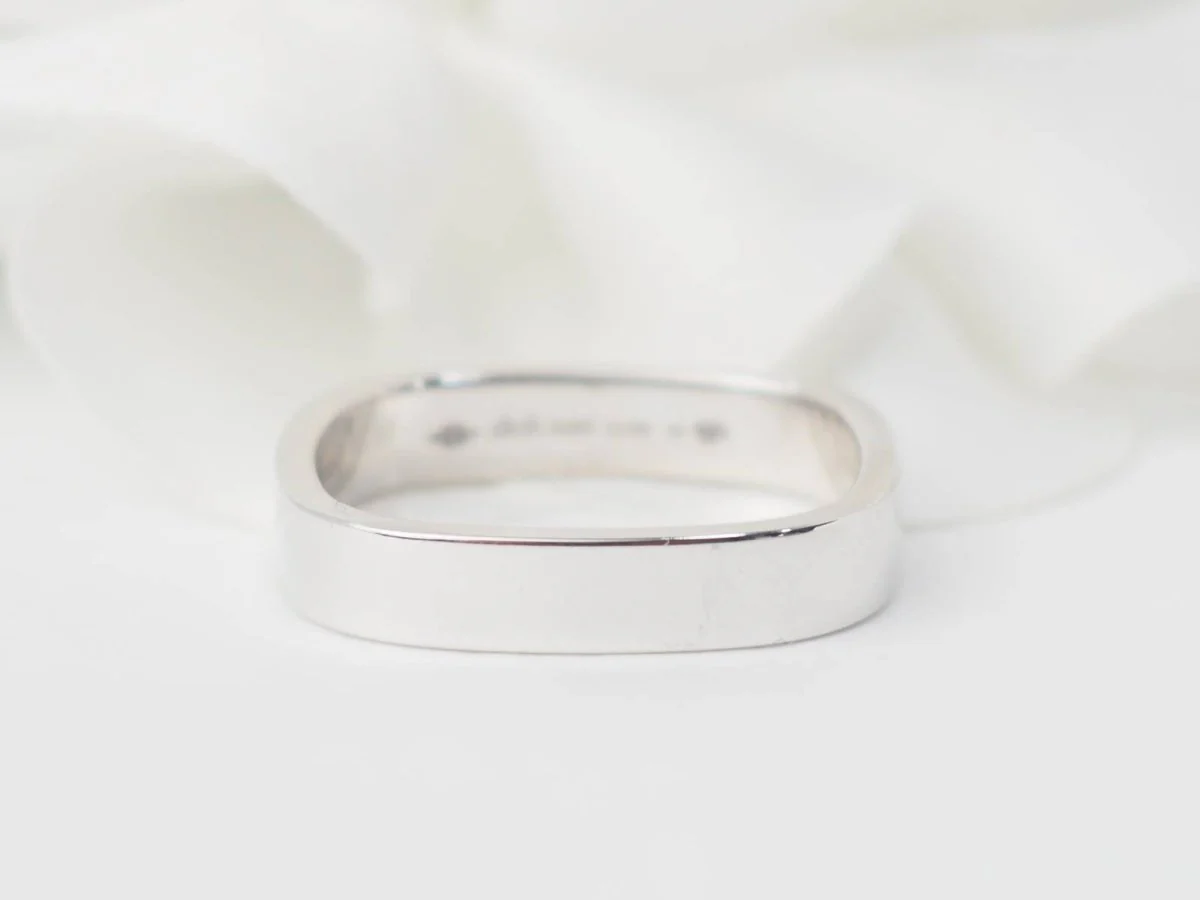 Bague Dinh Van carrée en or blanc - Image 3