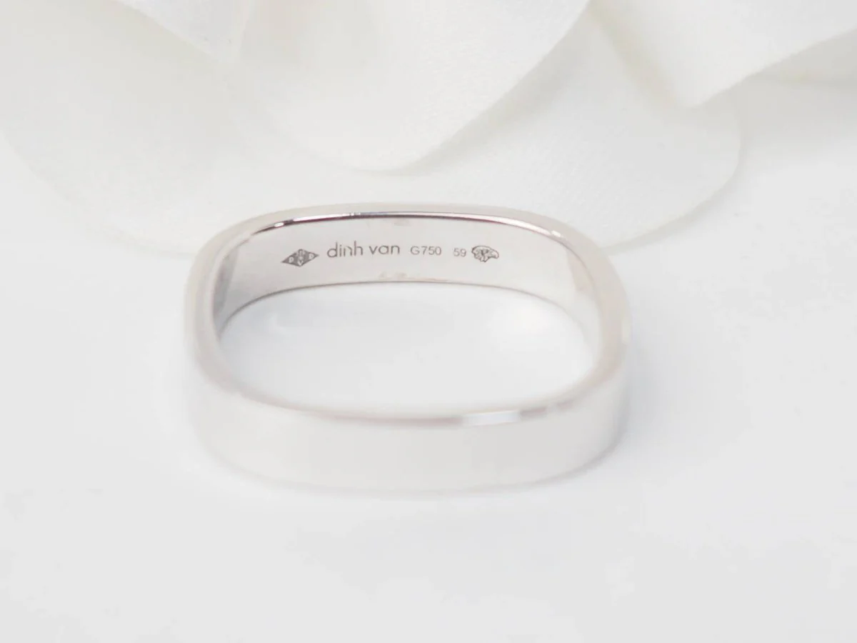Bague Dinh Van carrée en or blanc - Image 4