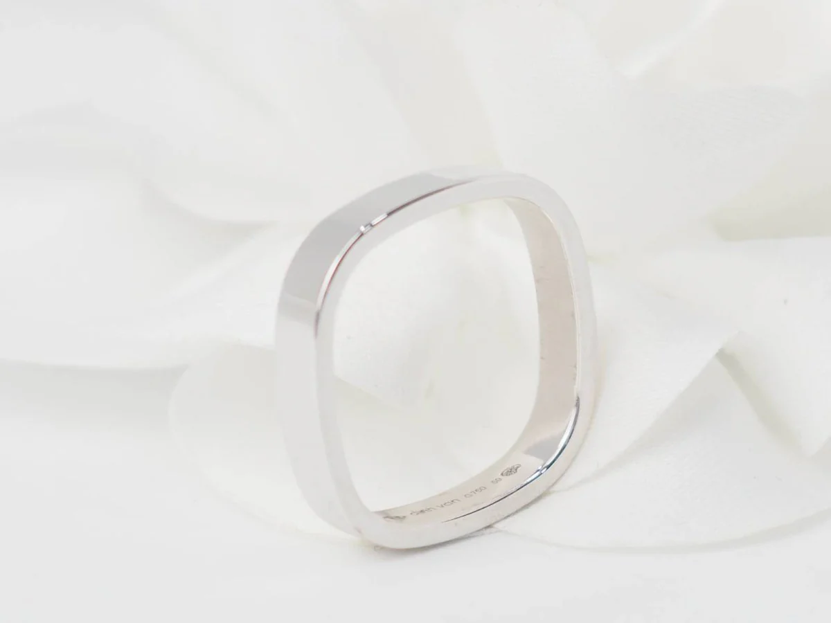 Bague Dinh Van carrée en or blanc - Image 7