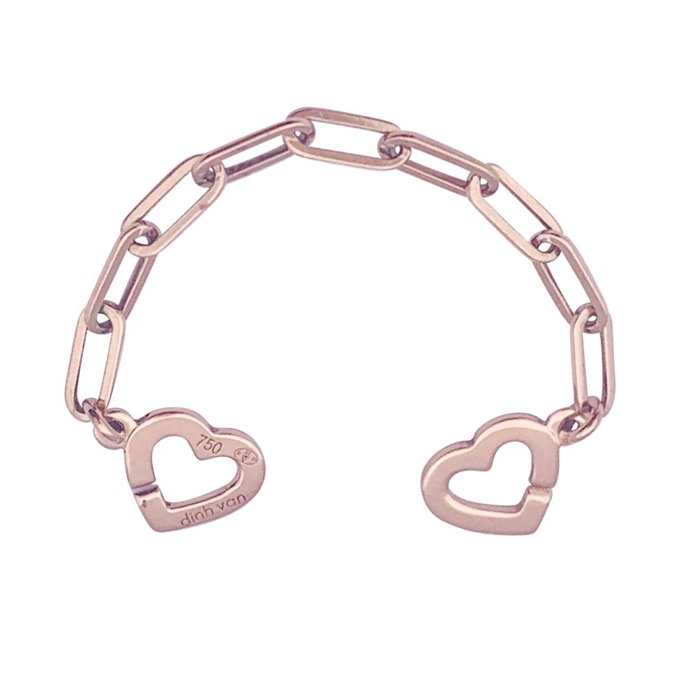 Bague DIHN VAN, "Doubles Coeur" en or rose - Image 3
