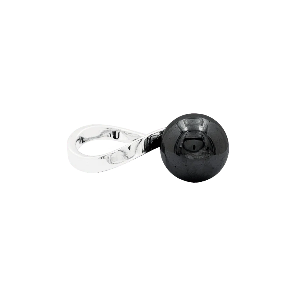 Bague Cocktail DINH VAN en or blanc et hématite - Image 5